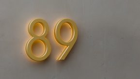 Modern Numbers 3″ Lighted