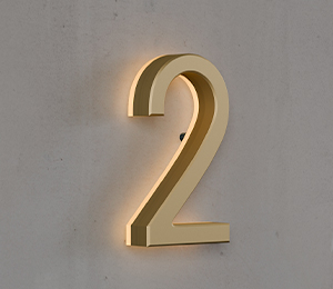 Modern Numbers 3″ Lighted
