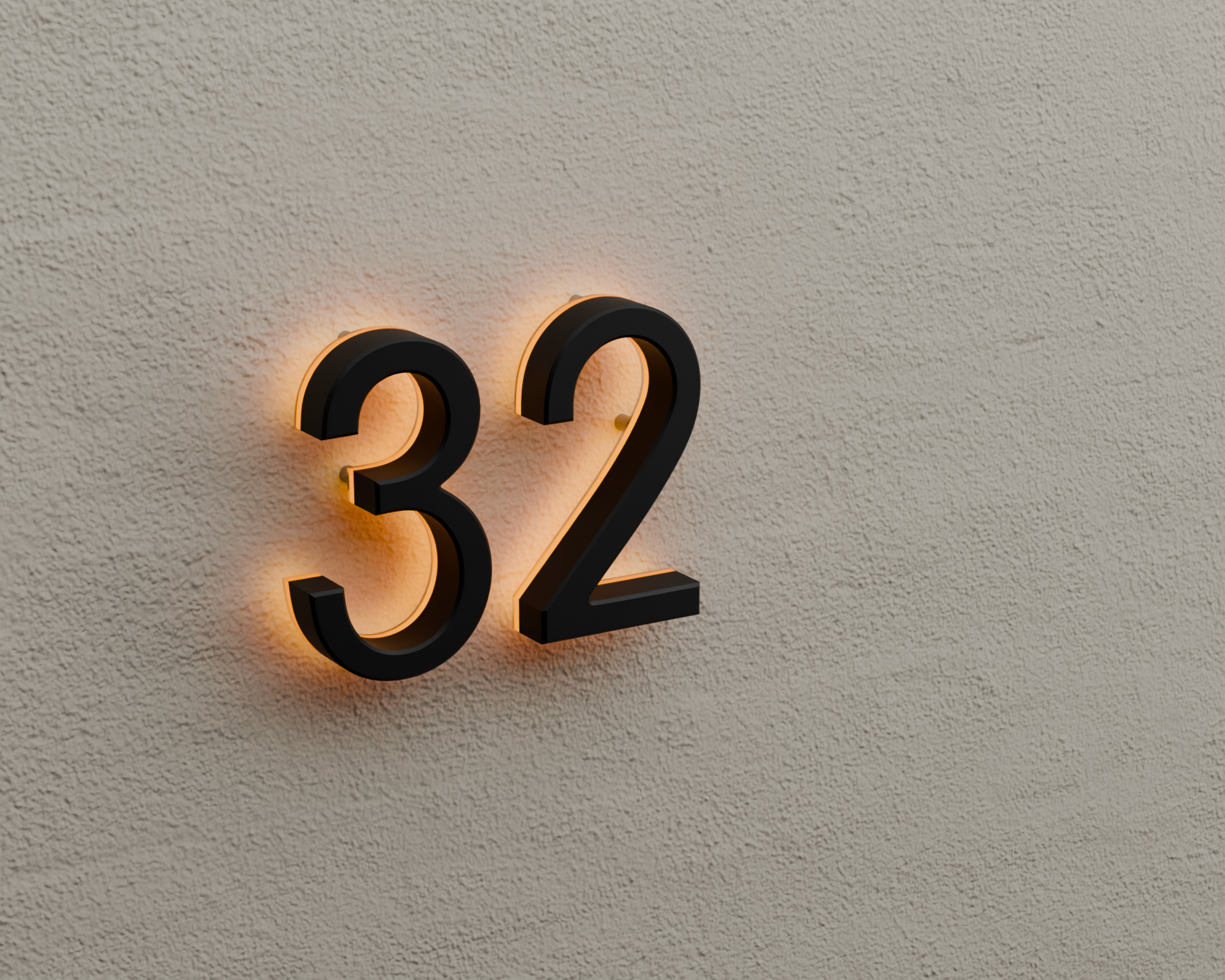3″ Backlit Outdoor LED House Numbers