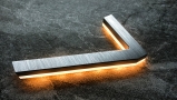 Modern 5″ Backlit Brushed House Numbers