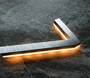 Modern 5″ Backlit Brushed House Numbers
