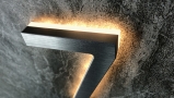 Modern 5″ Backlit Brushed House Numbers
