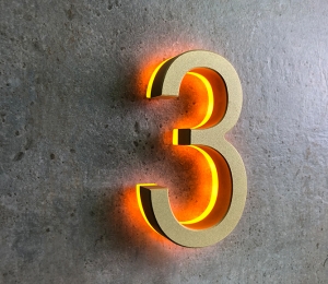 3″ Backlit Outdoor LED House Numbers