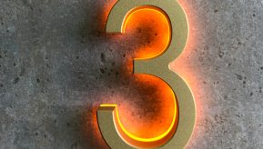 3″ Backlit Outdoor LED House Numbers