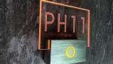 Floating Clear Horizontal Number Sign + Doorbell