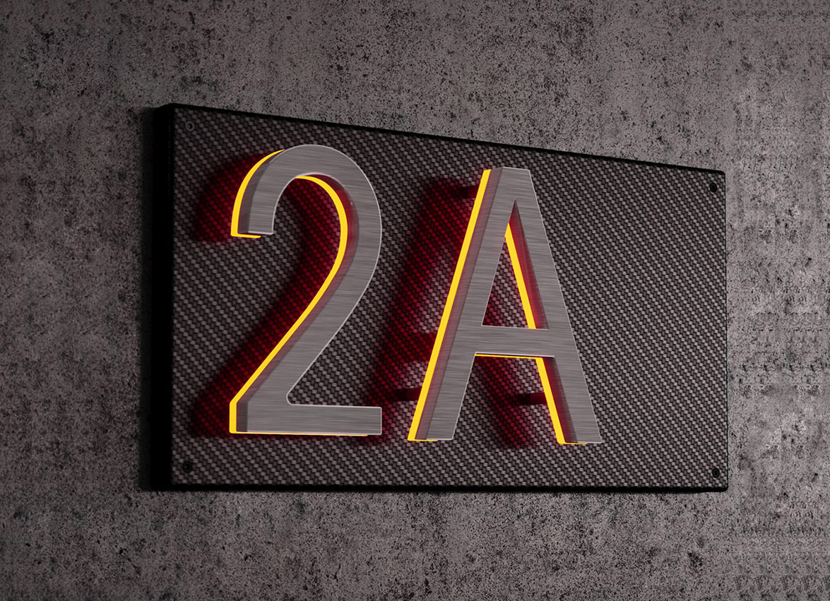 Carbon Fiber Backplate for 8″ Numbers