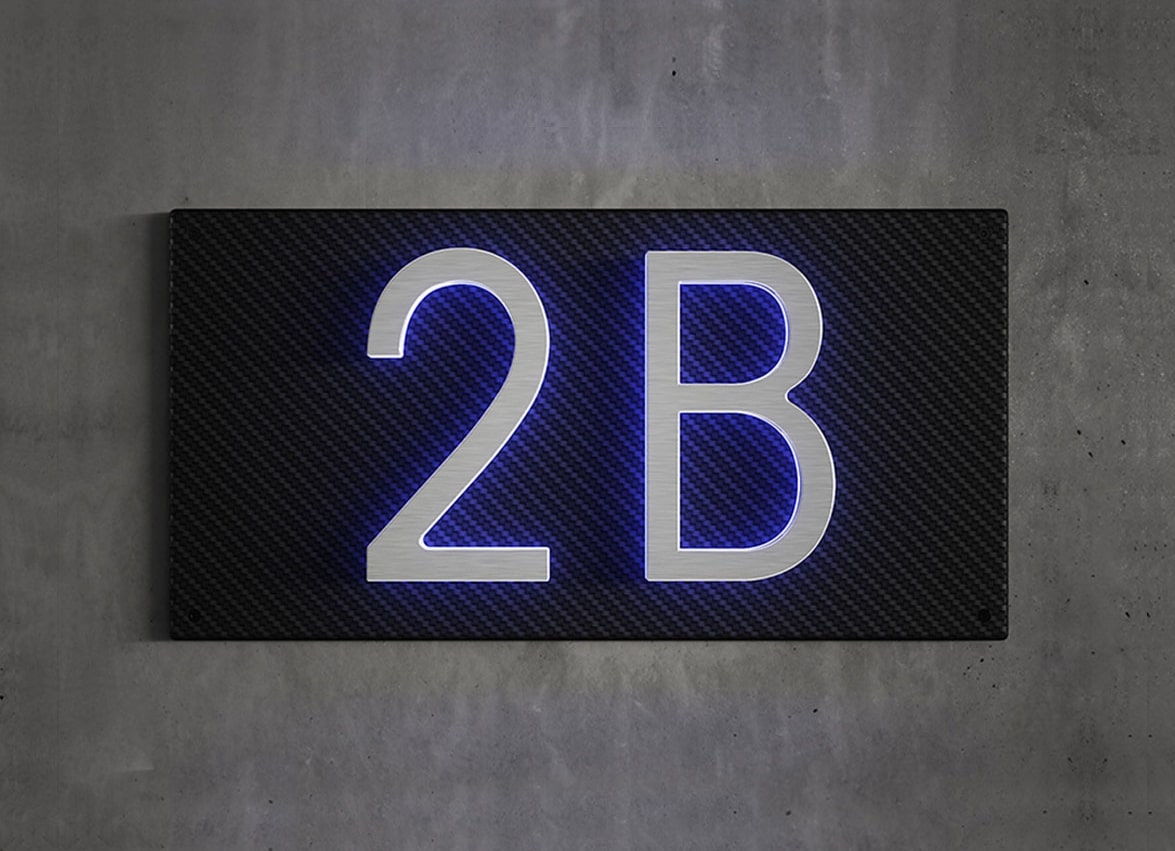 Carbon Fiber Backplate for 8″ Numbers