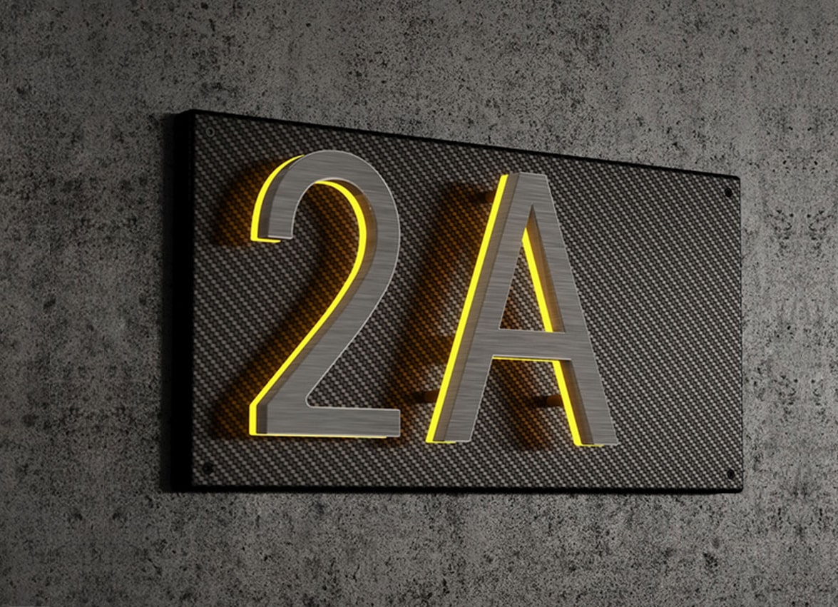 Carbon Fiber Backplate for 8″ Numbers