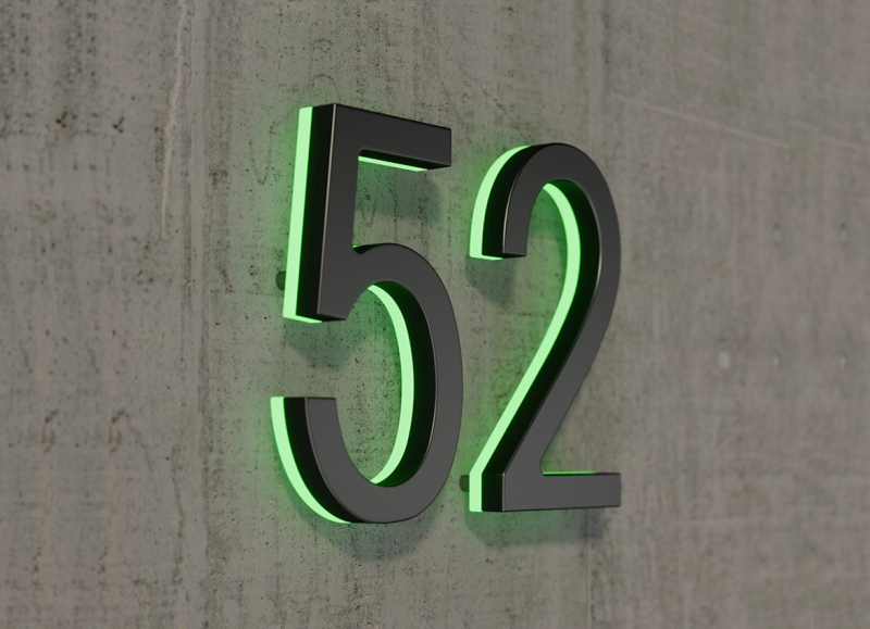Modern 24″ Lighted House Numbers