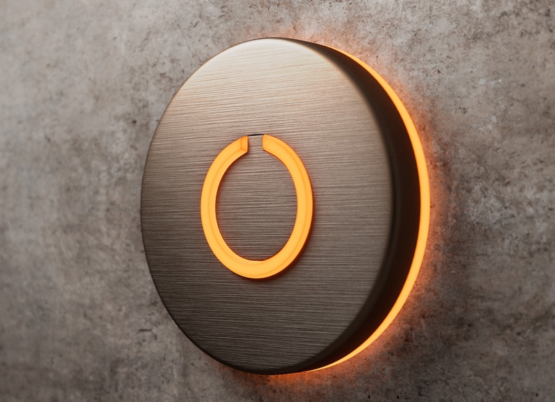 Round Touch Doorbell Bronze