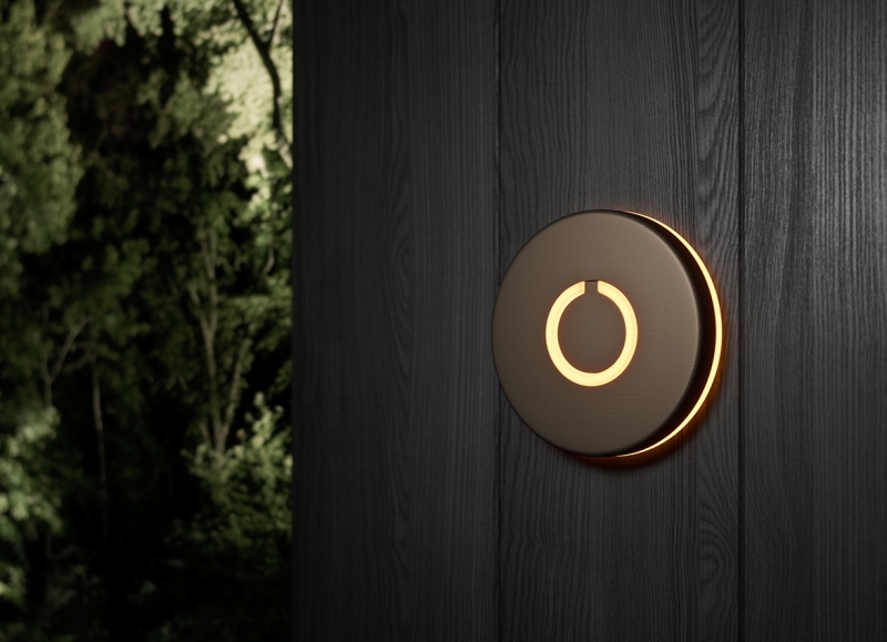 Round Touch Doorbell Bronze
