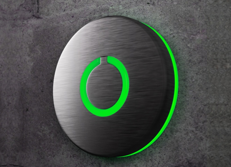 Black Touch Doorbell Round Button