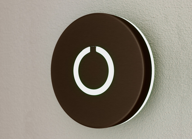 Round Touch Doorbell Bronze