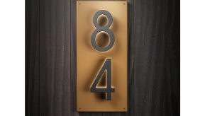 Illuminated House Number Backplate Vertical 5″