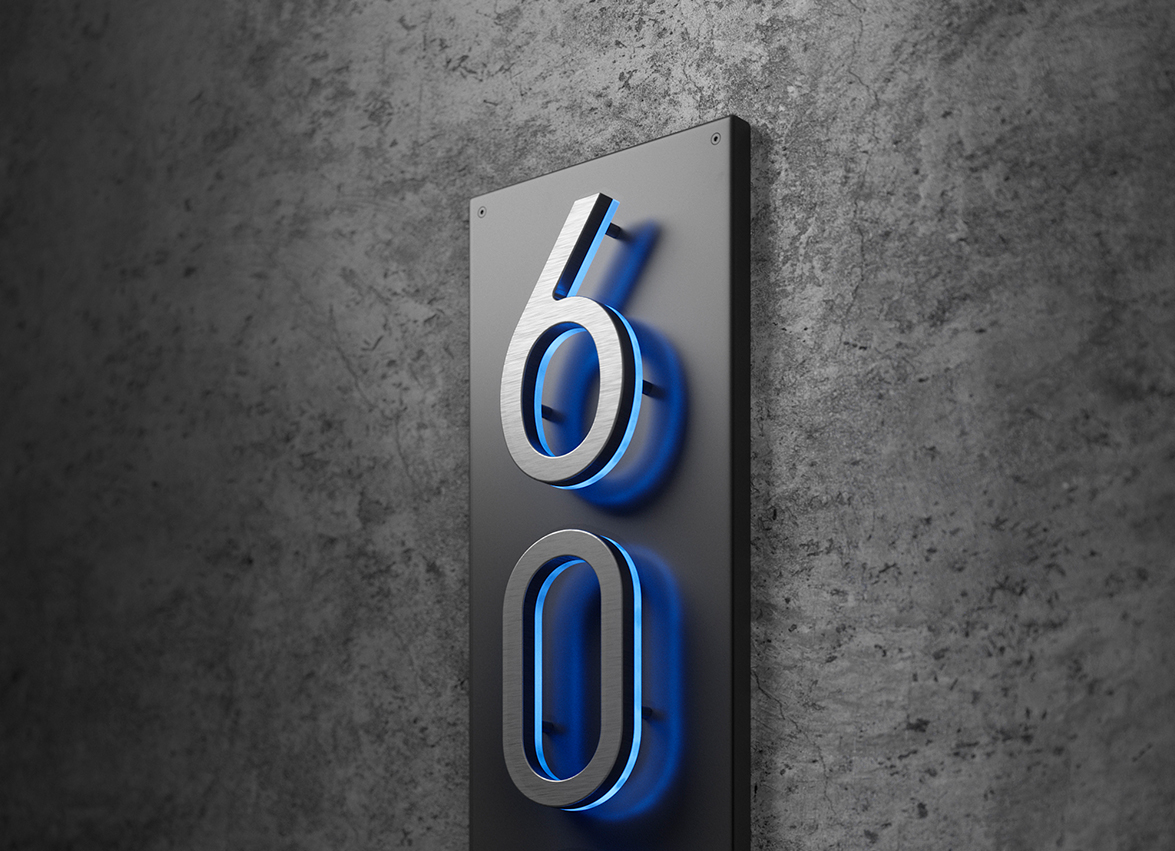 5″ Vertical Panel Backplate for Numbers