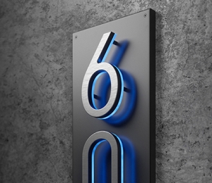 5″ Vertical Panel Backplate for Numbers