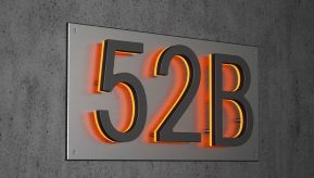 Panel Backplate for 8″ Numbers