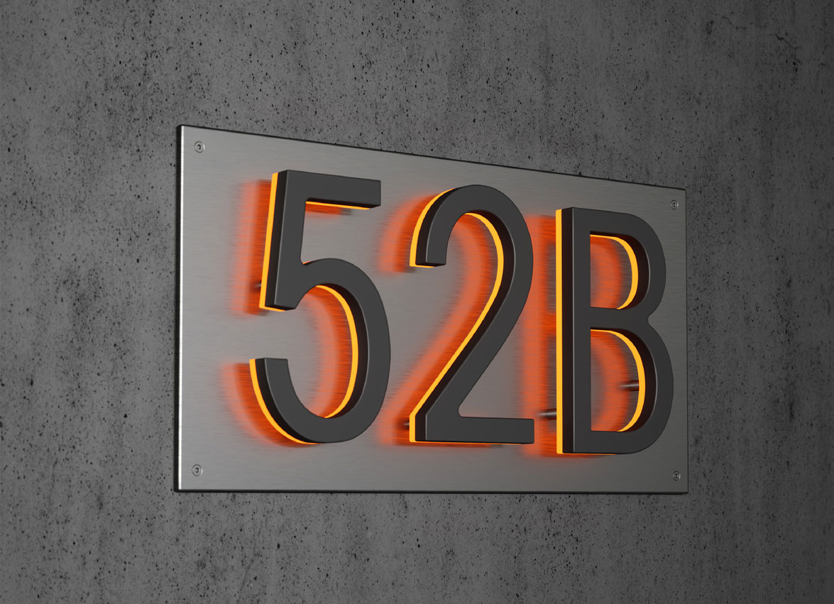 Panel Backplate for 8″ Numbers