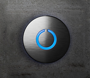 Black Touch Doorbell Round Button