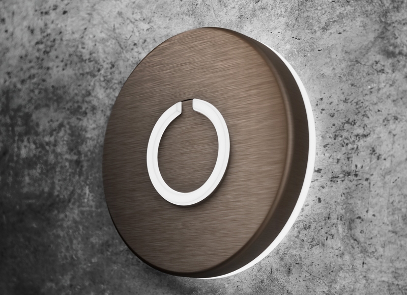 Round Touch Doorbell Bronze