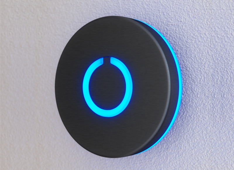 Black Touch Doorbell Round Button