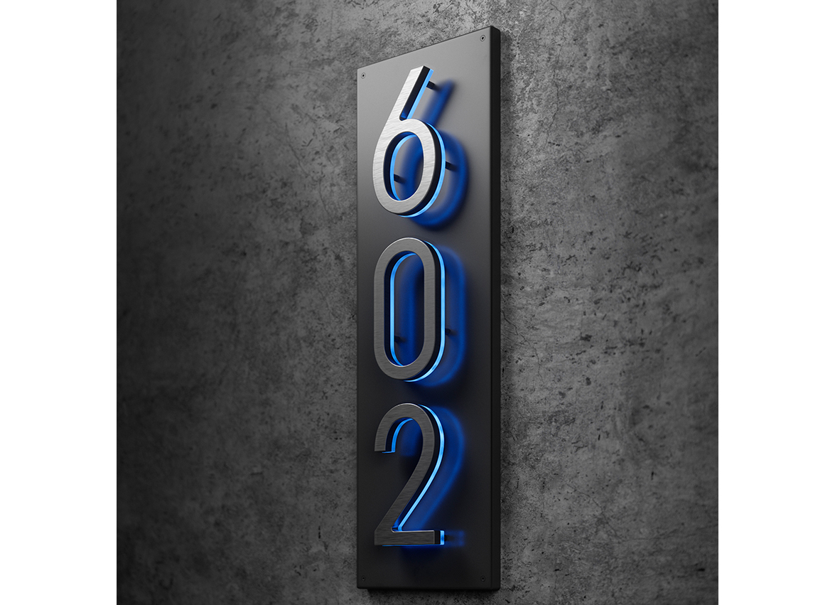 5″ Vertical Panel Backplate for Numbers