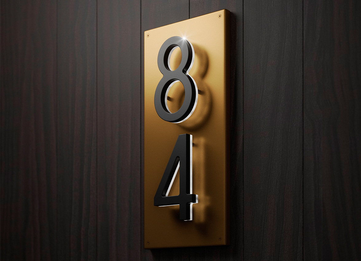 5″ Vertical Panel Backplate for Numbers
