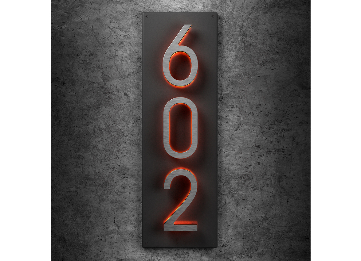 5″ Vertical Panel Backplate for Numbers