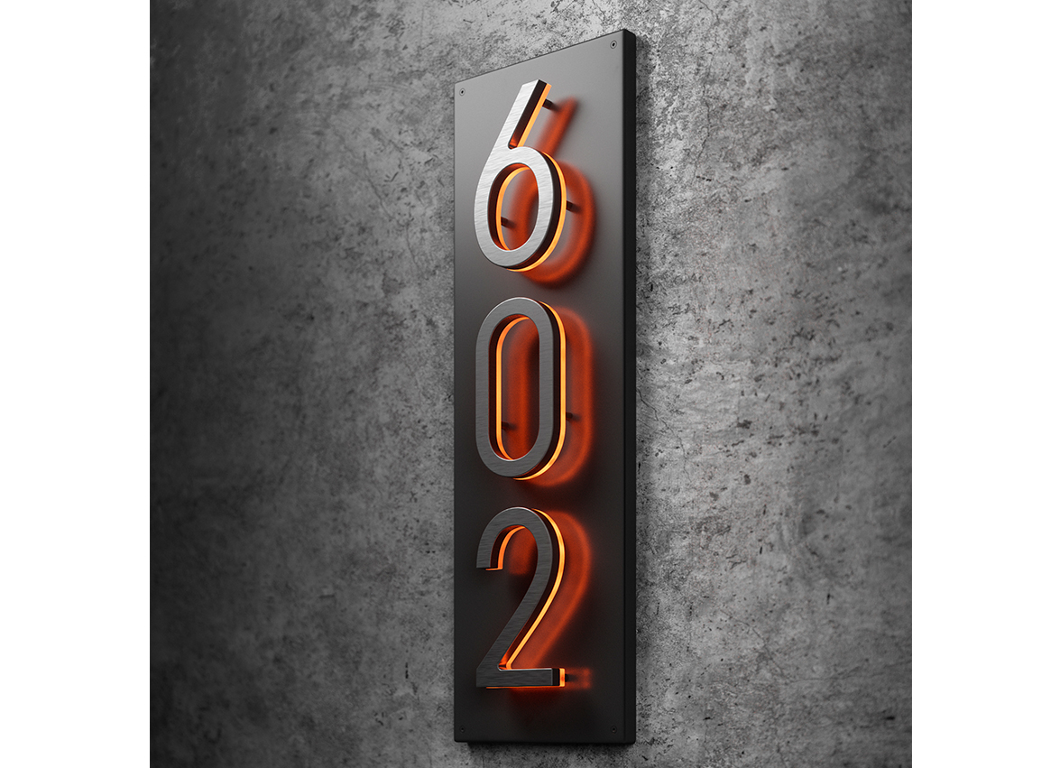 5″ Vertical Panel Backplate for Numbers