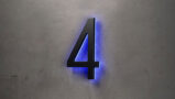 Modern 10″ Black Backlit Numbers