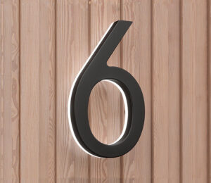 Modern 10″ Black Backlit Numbers