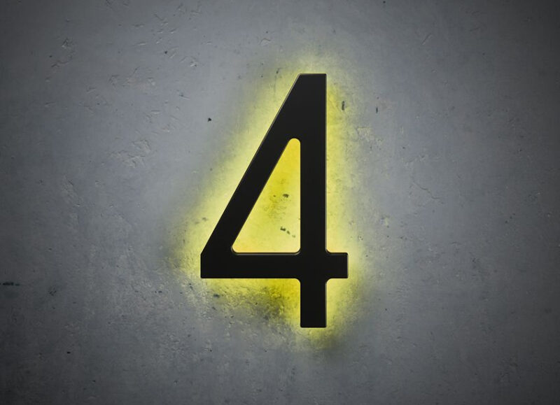 Black 16″ Backlit House Numbers