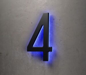 Black 16″ Backlit House Numbers