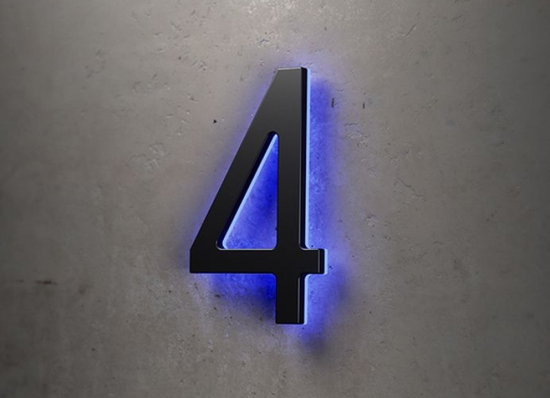 Black 16″ Backlit House Numbers
