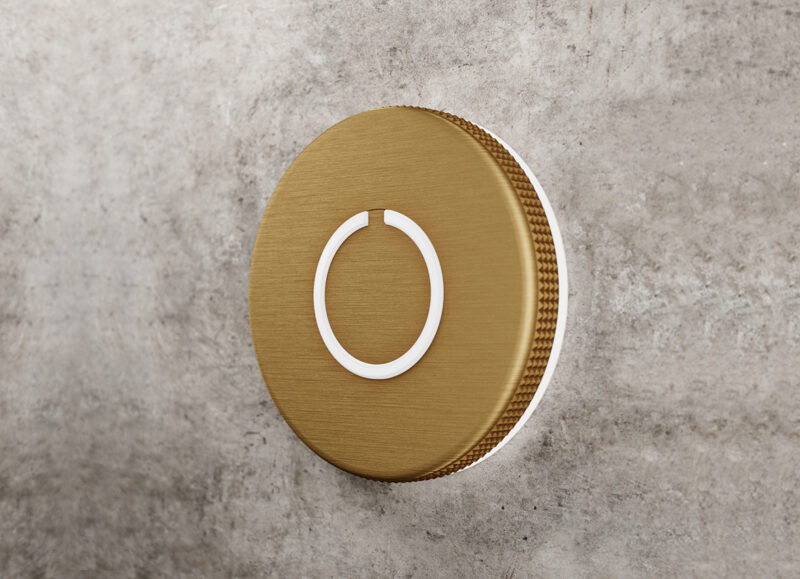 Round Touch Doorbell Brass