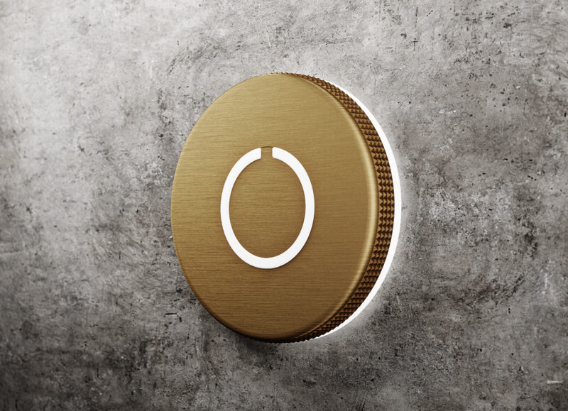 Round Touch Doorbell Brass