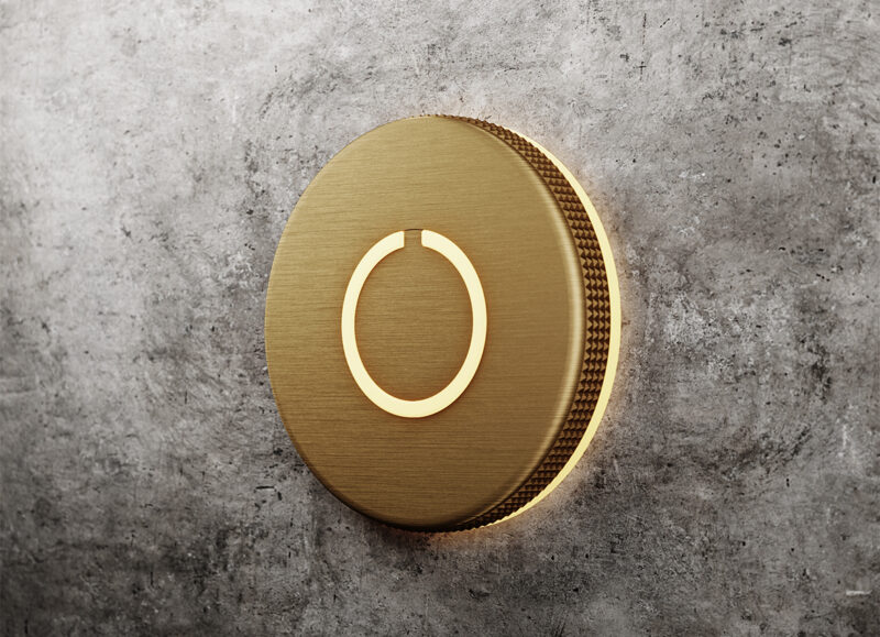 Round Touch Doorbell Brass