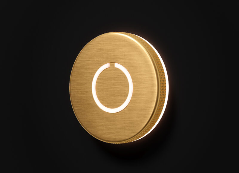 Round Touch Doorbell Brass