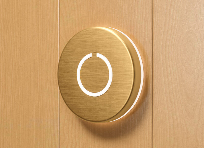 Round Touch Doorbell Brass
