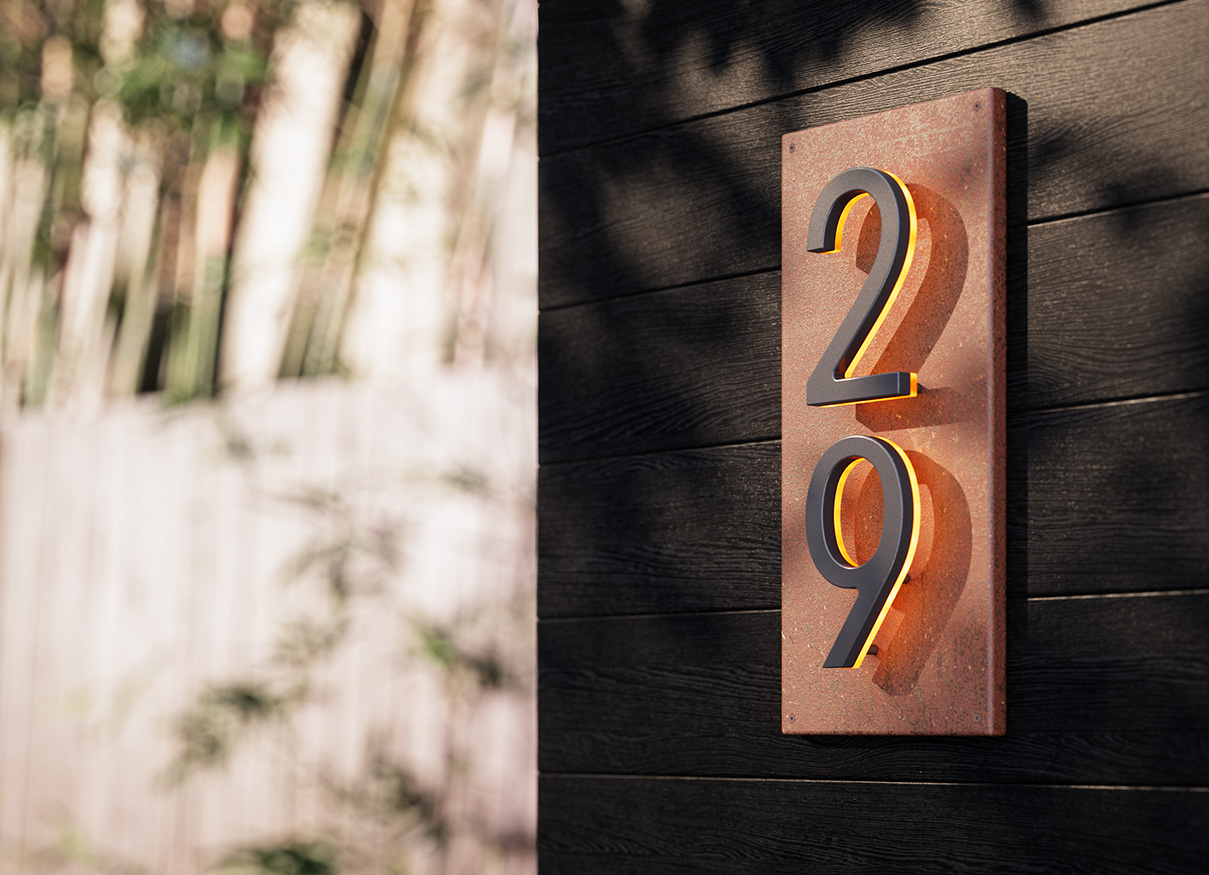 Vertical Backplate 10″ Numbers