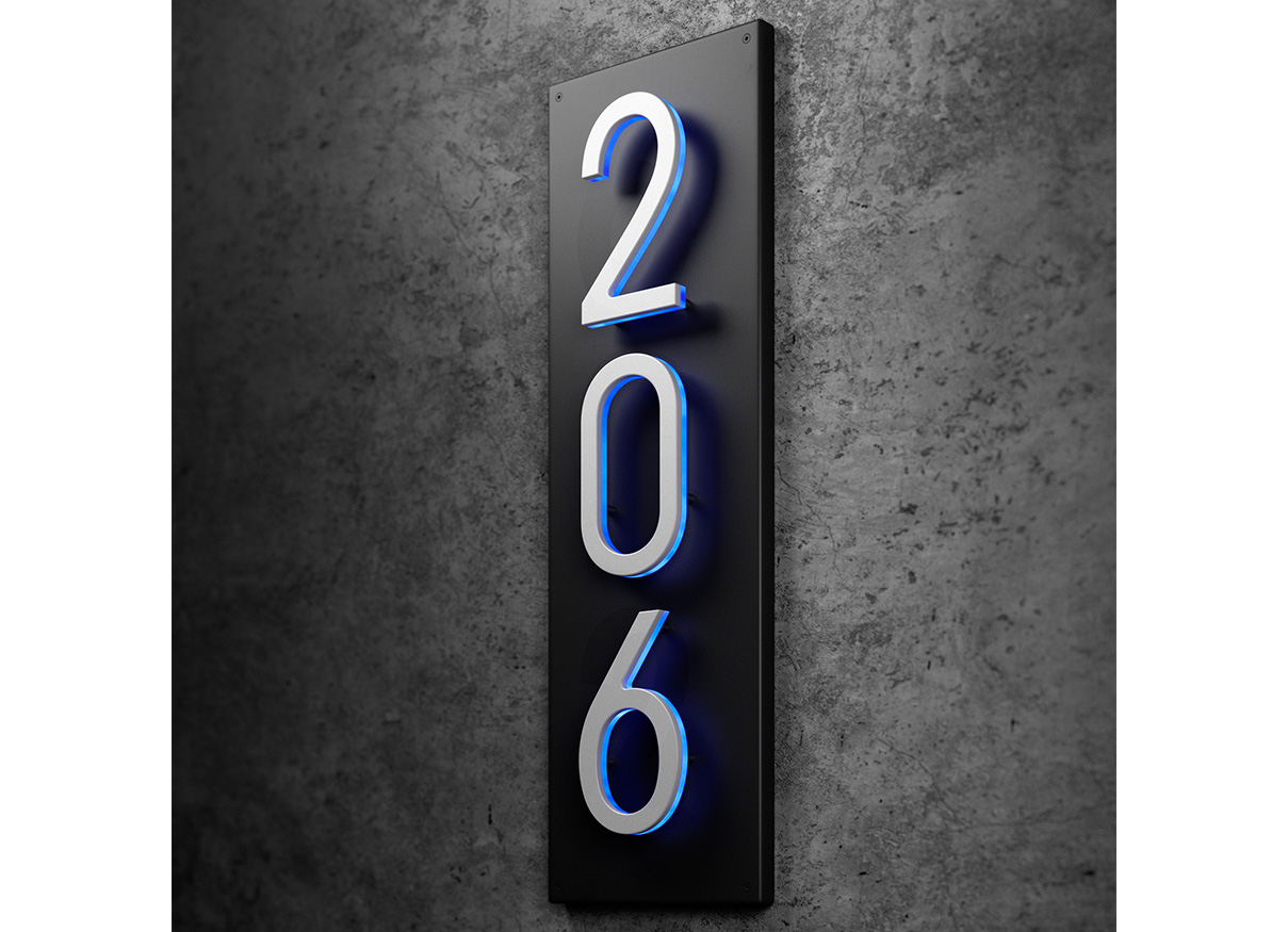 Vertical Backplate 10″ Numbers