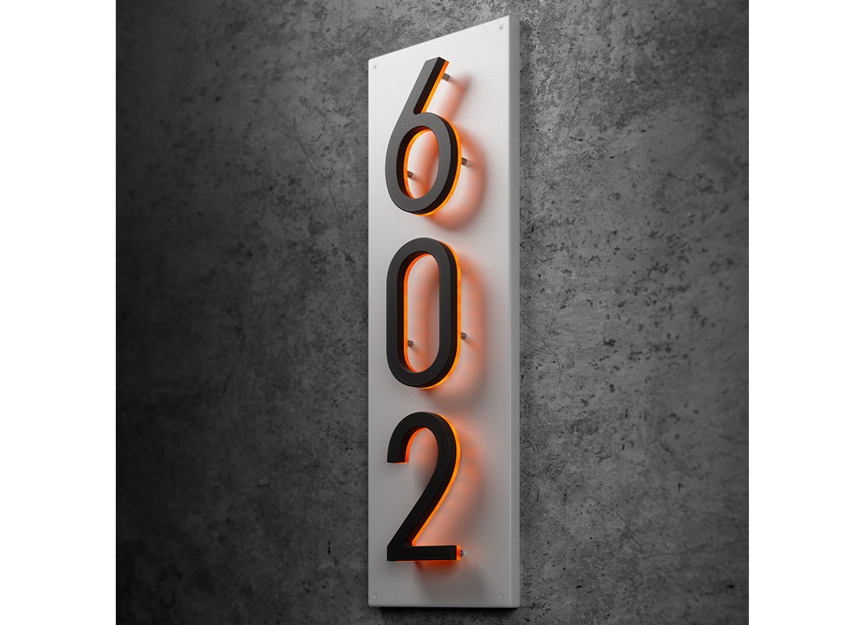 Vertical Backplate 10″ Numbers
