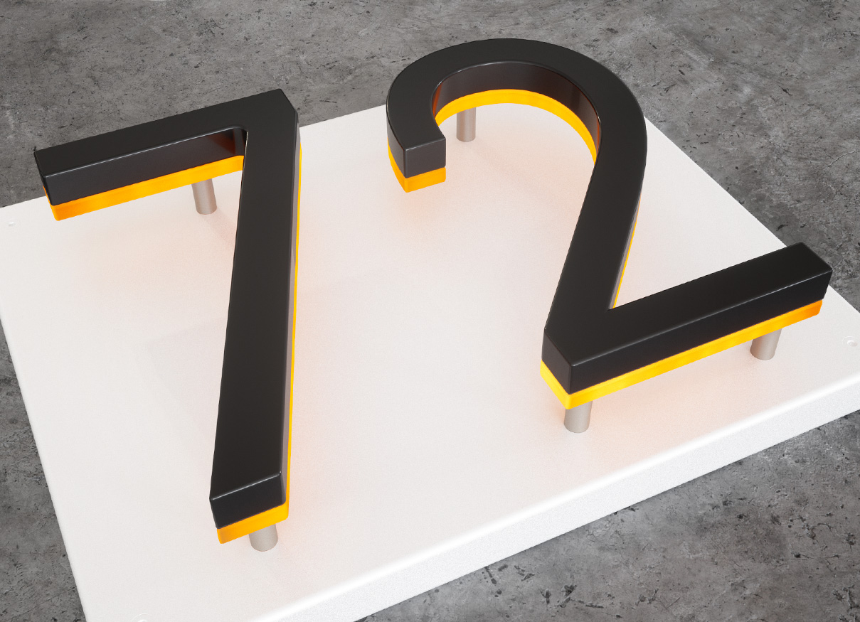 Panel Backplate 10″ Numbers & Letters