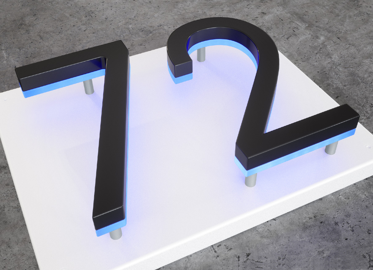 Panel Backplate 10″ Numbers & Letters