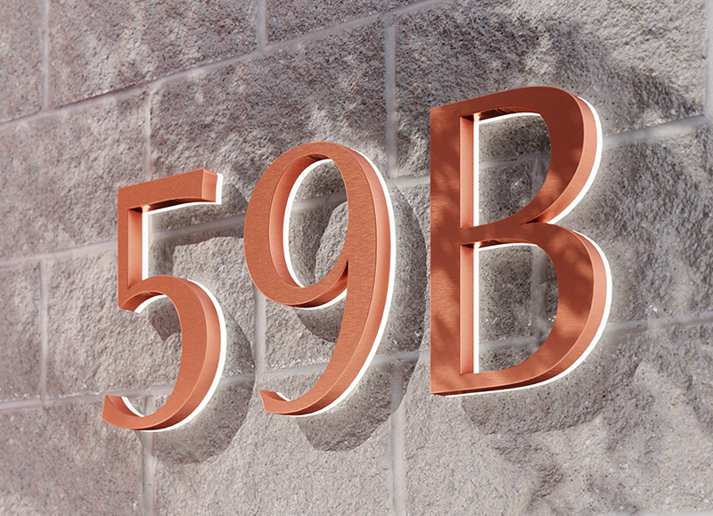 10″ Backlit Classic House Letters and Numbers