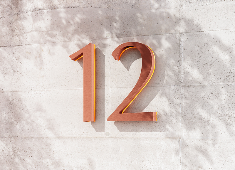 Lighted 10″ House Numbers Classic