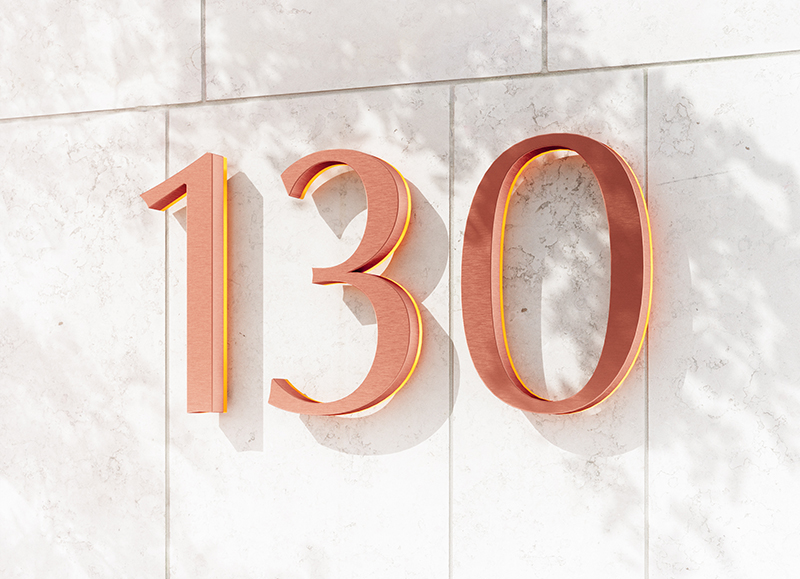Lighted 10″ House Numbers Classic