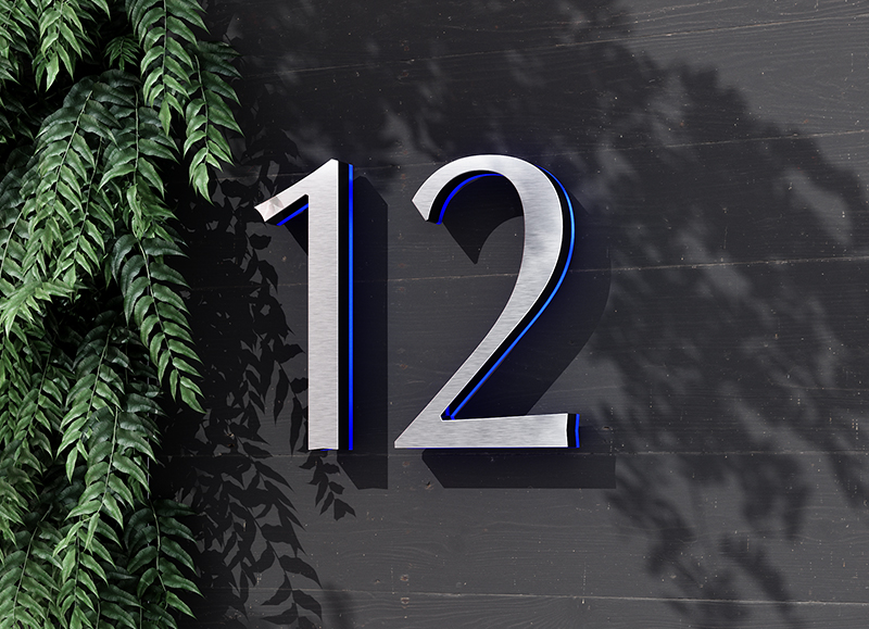 Lighted 10″ House Numbers Classic