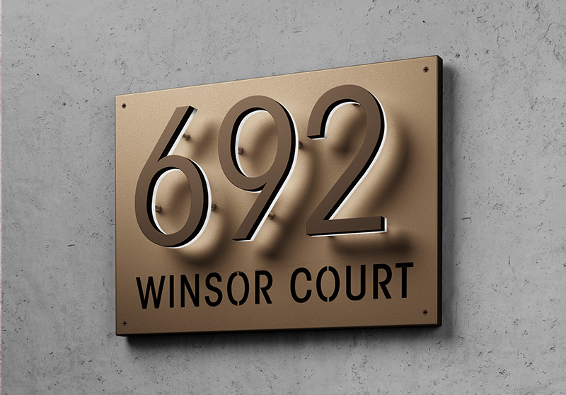 5″ Panel Plaque Sign For Address Sign