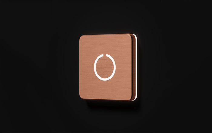 Square Cooper Touch Doorbell Button